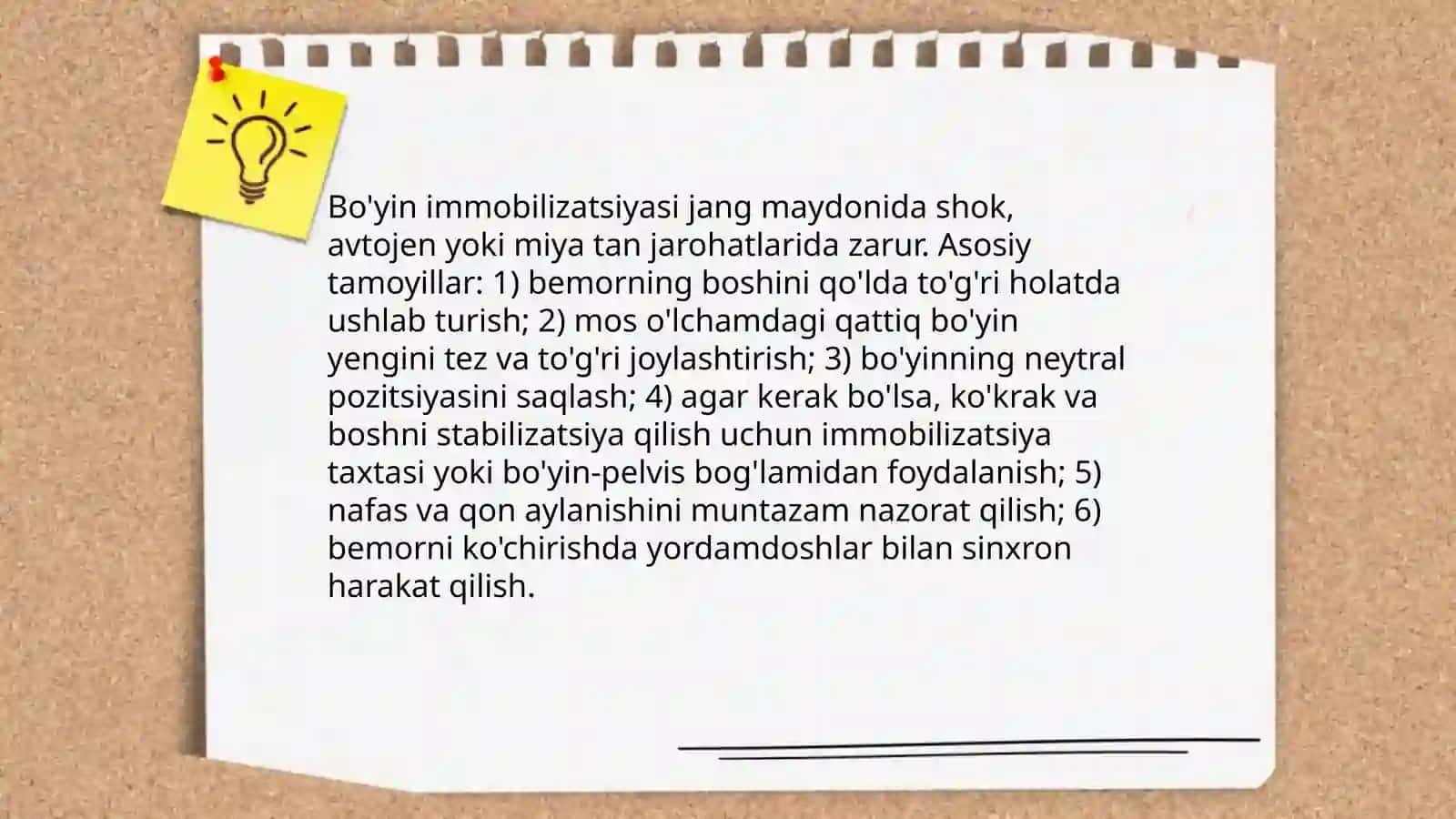 Jang maydonida immobilizatsiya qilish texnikasi 4