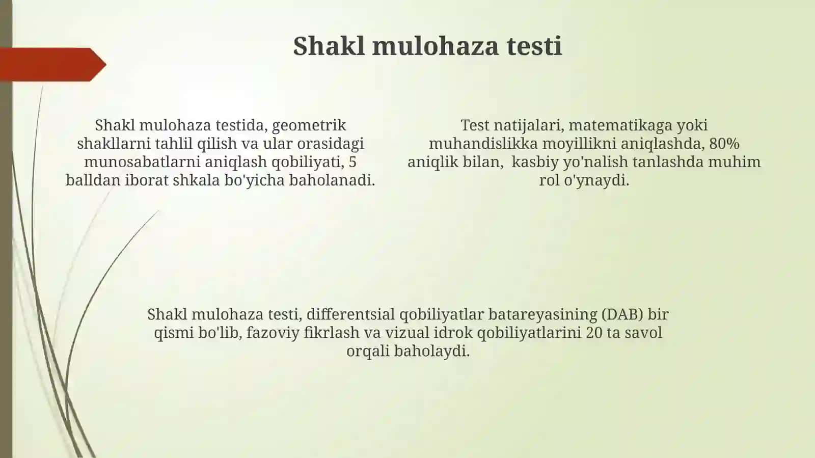 Differentsial Qobiliyatlar Batareyasi 4