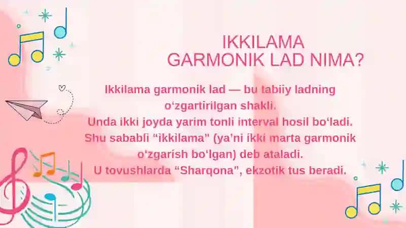 Ikkilama garmonik  major va minor 4