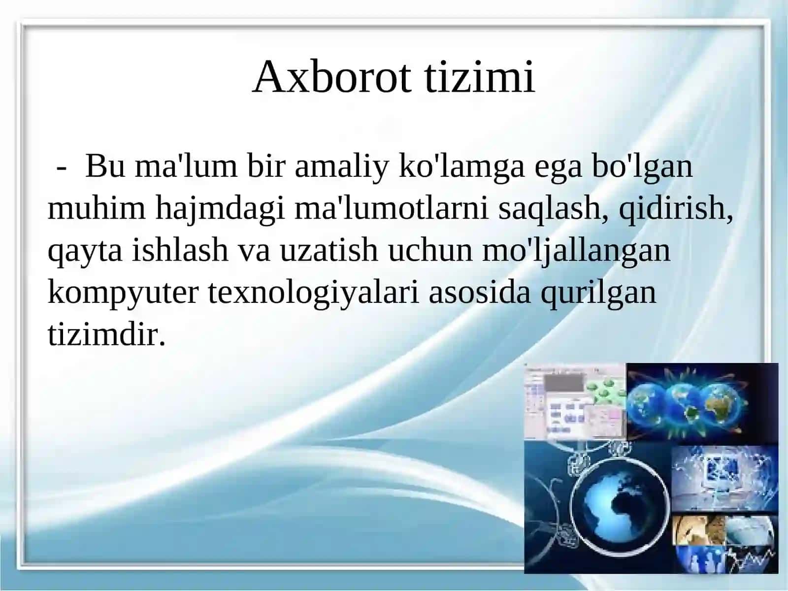 Zamonaviy axborot tizimlari 4