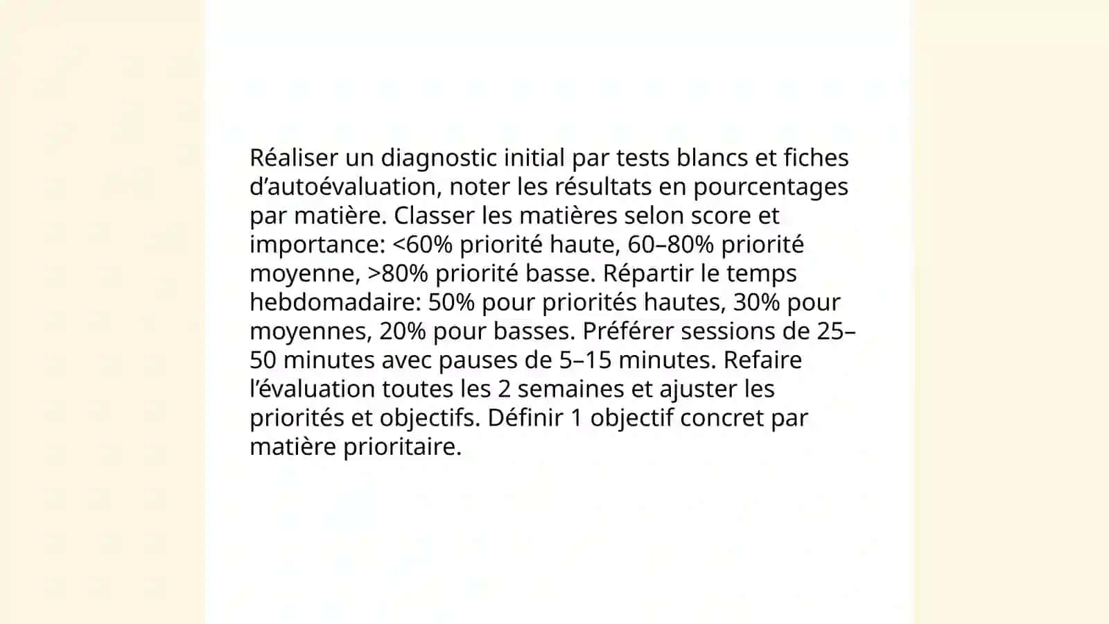 Créer un plan d’études hebdomadaire personnalisé 4