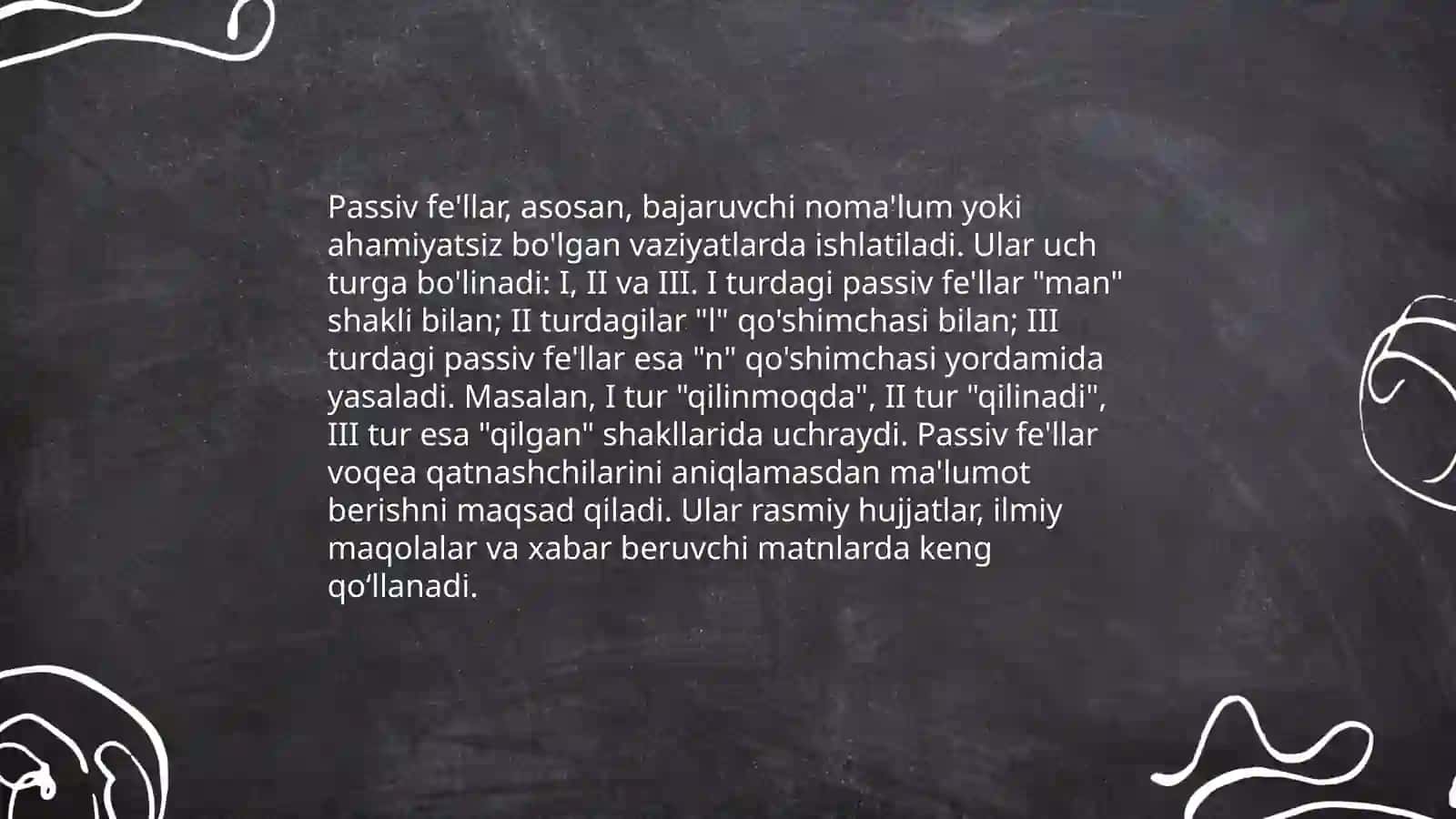 Passiv gaplarning tuzilishi 4