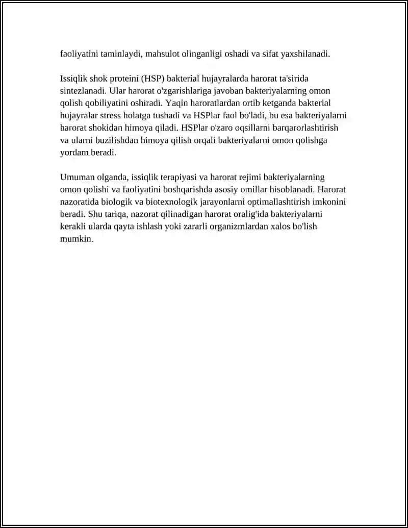 BAKTERIYALAR FAOLIYATINI JADALLASHTIRISHNING FIZIKAIY, KIMYOVIY VA BIOLOGIK USULLARI 4