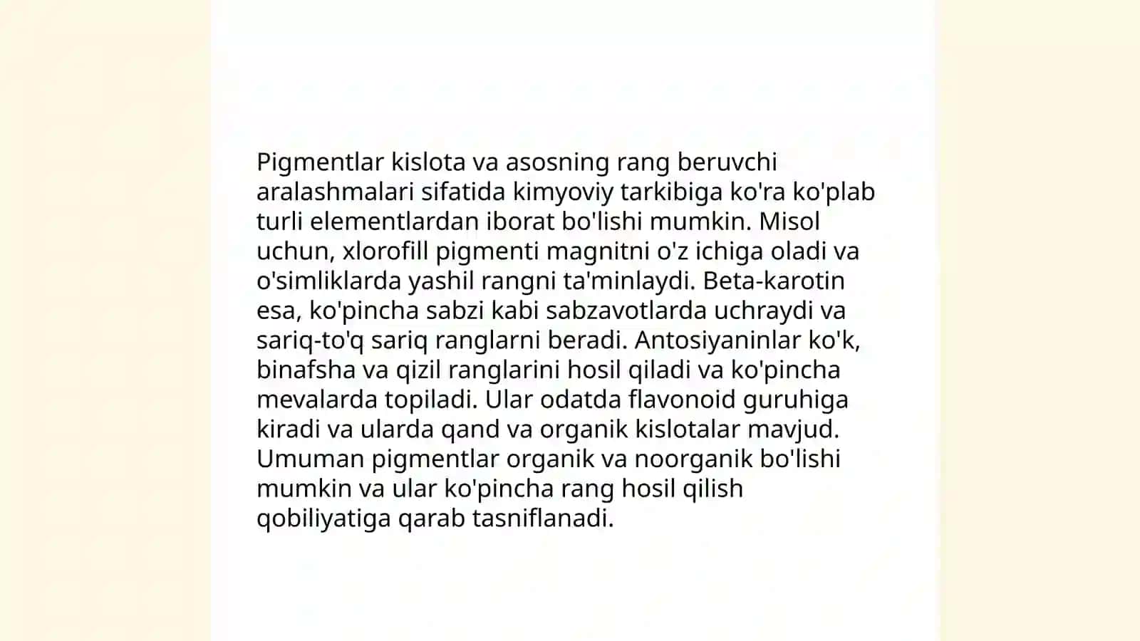Boʻyoq qatlamining asosiy oʻzgachaligi 4