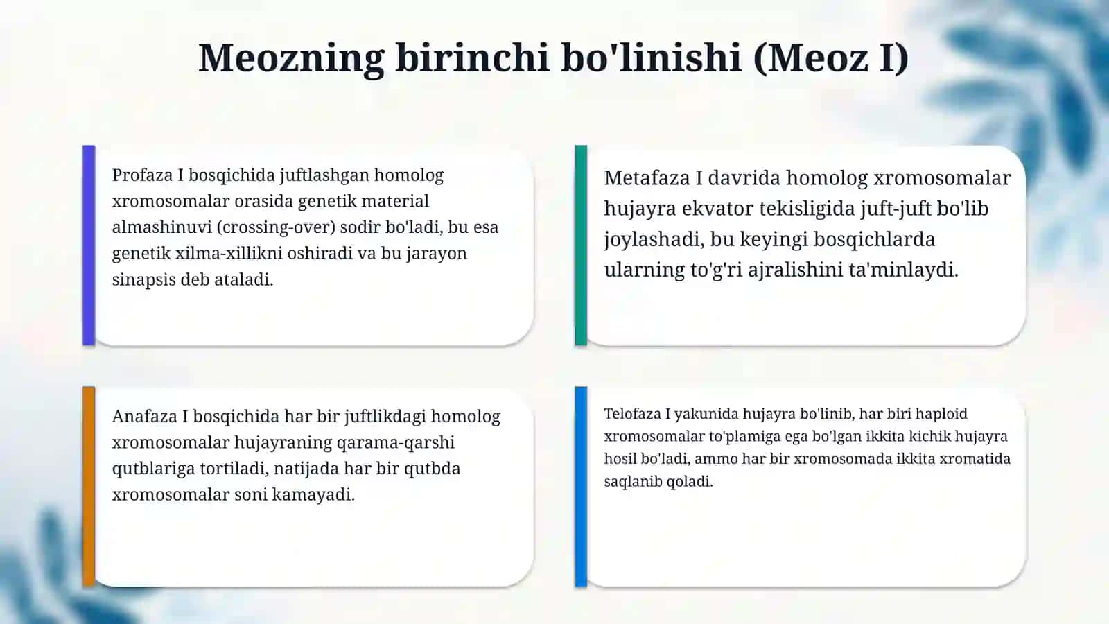 Meyozning biologik ahamiyati 4