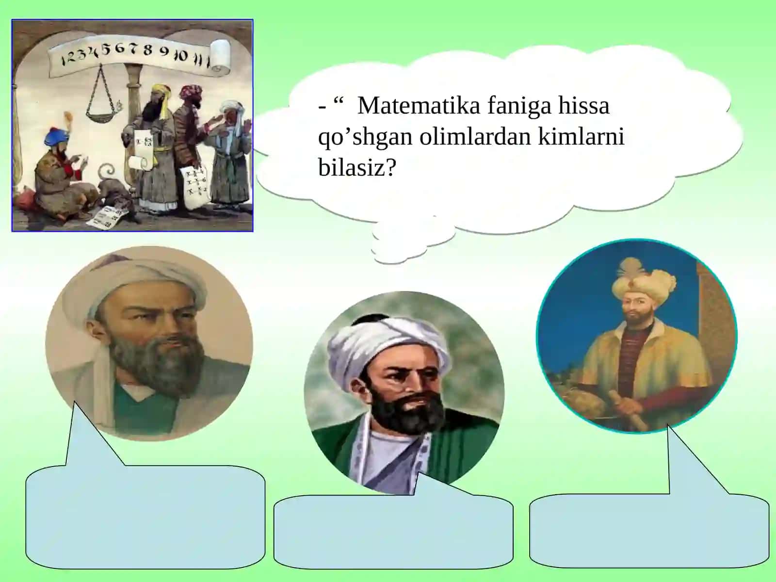 “Dars-muqaddas” matematika fanidan Dars ishlanmasi 4