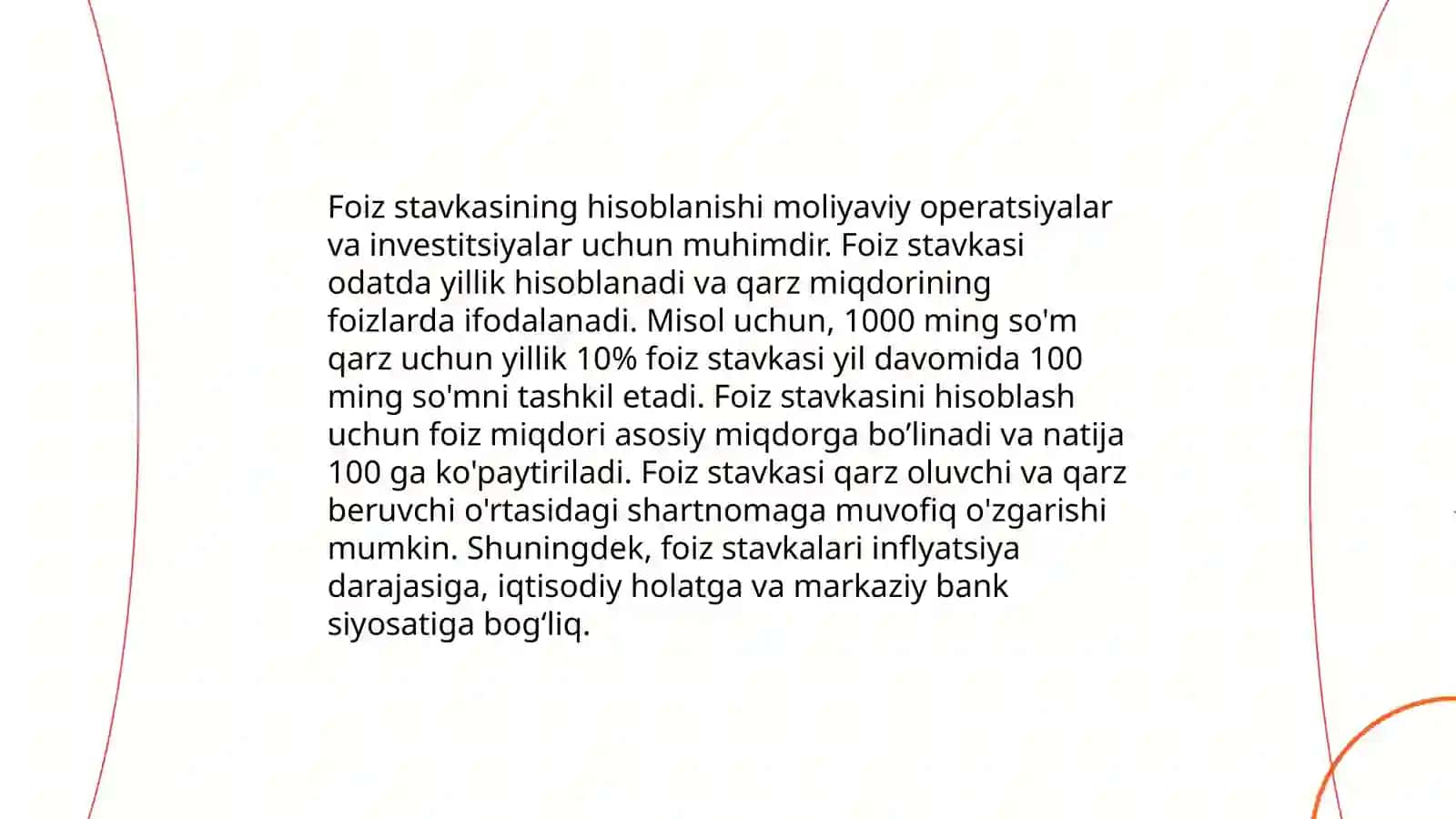 Muddat va foiz stavkasi 4