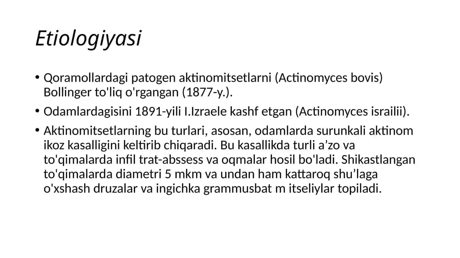 Havotomchi infeksiya qoʻzğatuvchilari 4