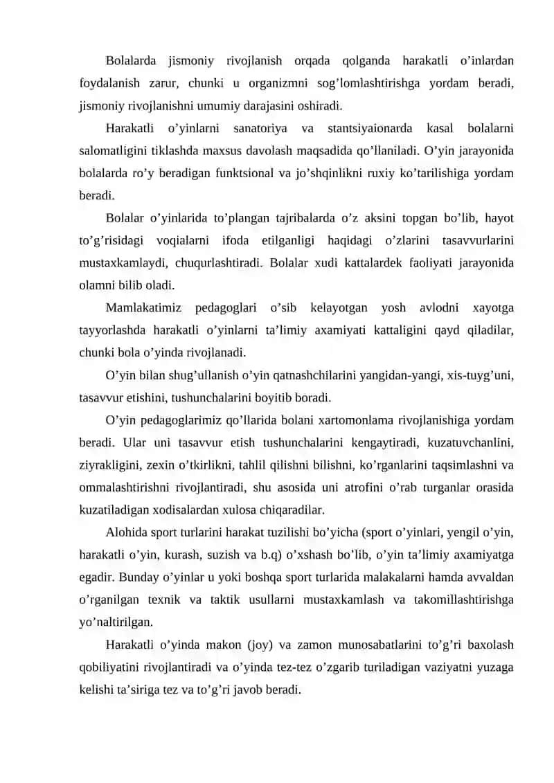 Harakatli o'yinlar 4