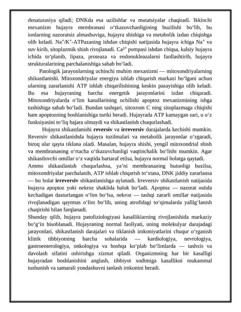 Hujayra patogiziologiyasi 4