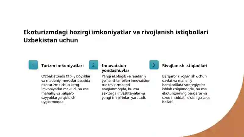 Oʻzbekistonda ekoturizmning asosiy yoʻnalishlari 4