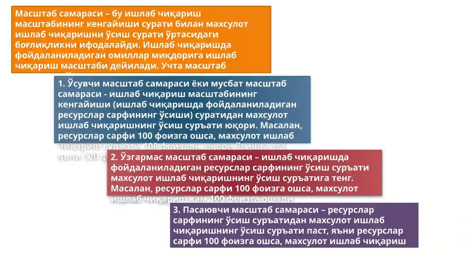 Масштабсамараси - буйишлабчиқариш масштаби 4