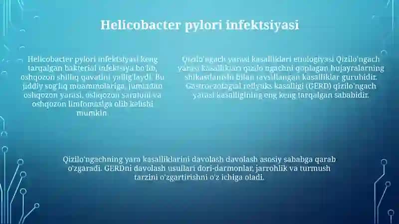 Oshqozon Yara Kasalliklari Etialogiyasi Davolashi 4