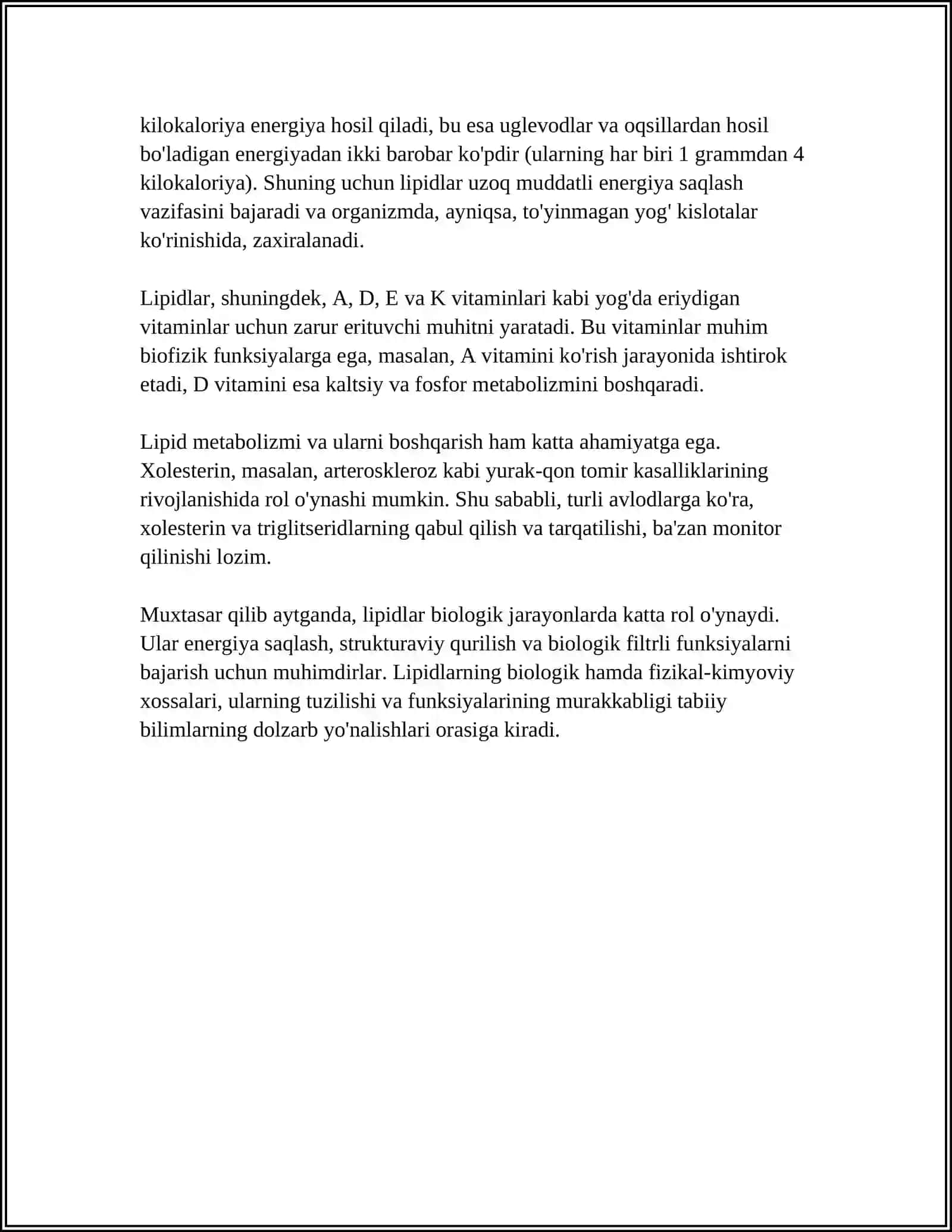 LIPIDLARNING KLASSIFIKATSIYASI 4
