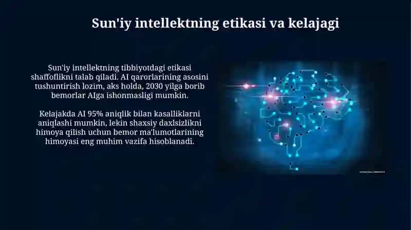 Sun'iy intellektning tibbiyot sohasidagi oʻrni 4