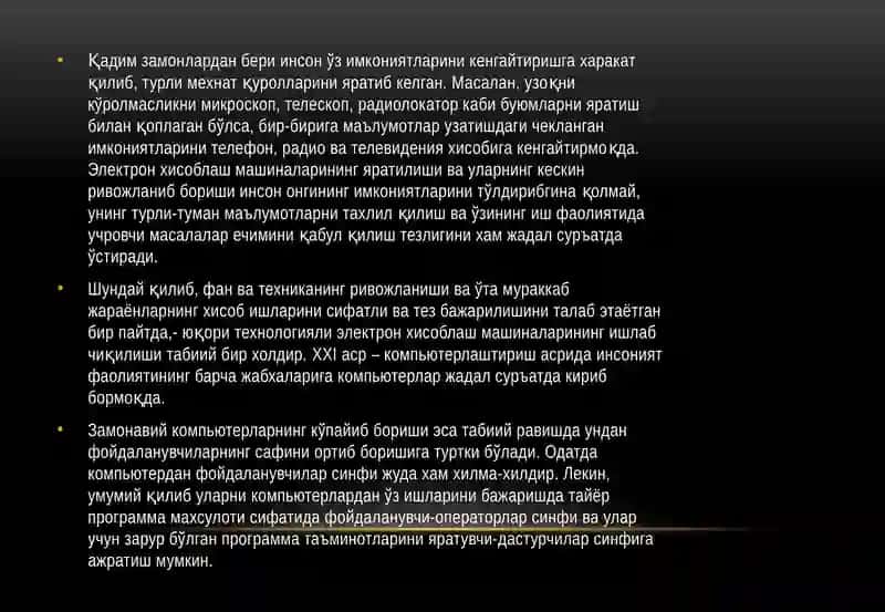 TIBBIY-BIOLOGIK  MASALALARNI YECHISH ALGORITMLARINI  MATEMATIK MODELLASHTIRISH 4
