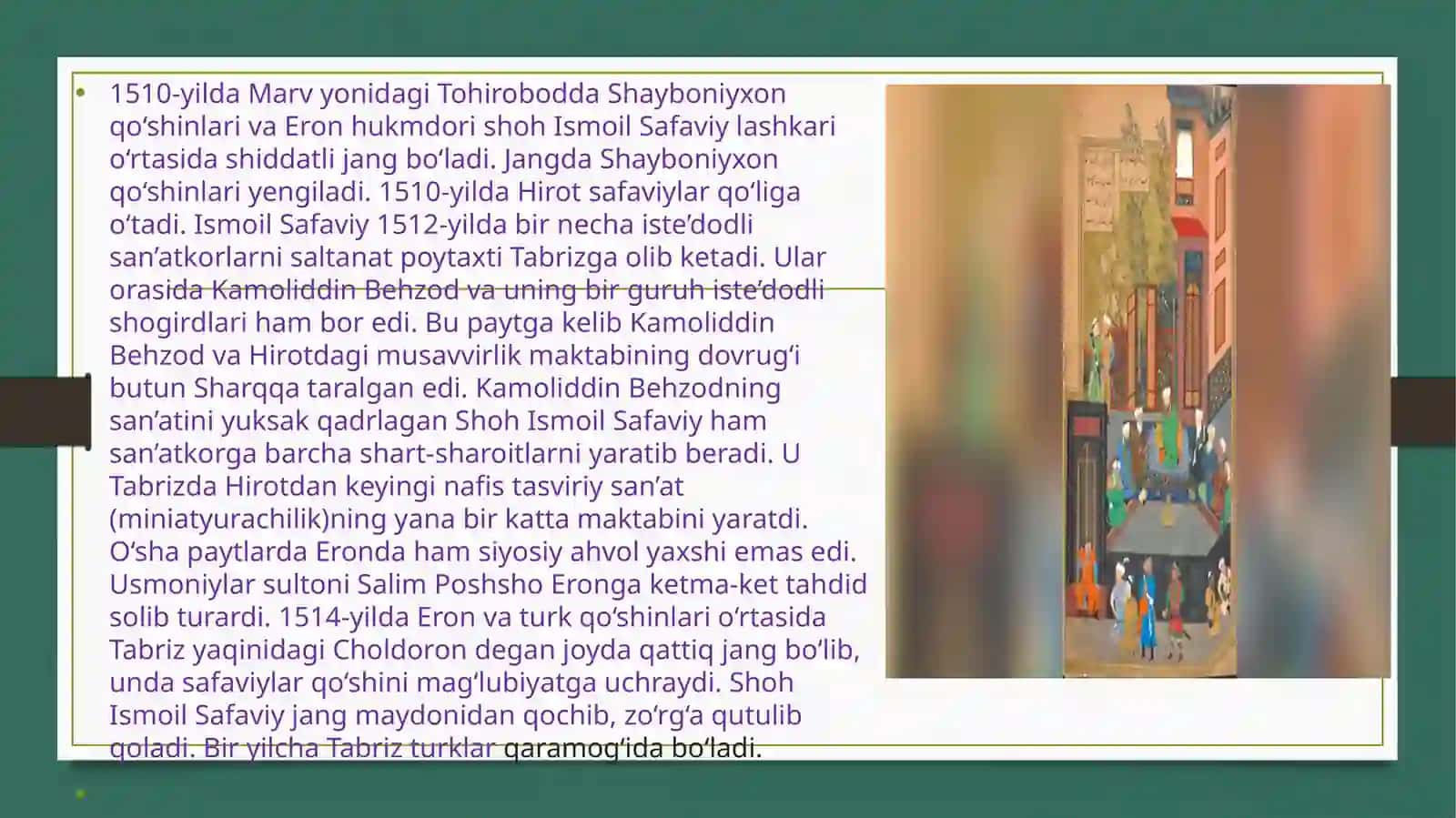 Kamoliddin Behzod xattotliksanati va san'ati 4