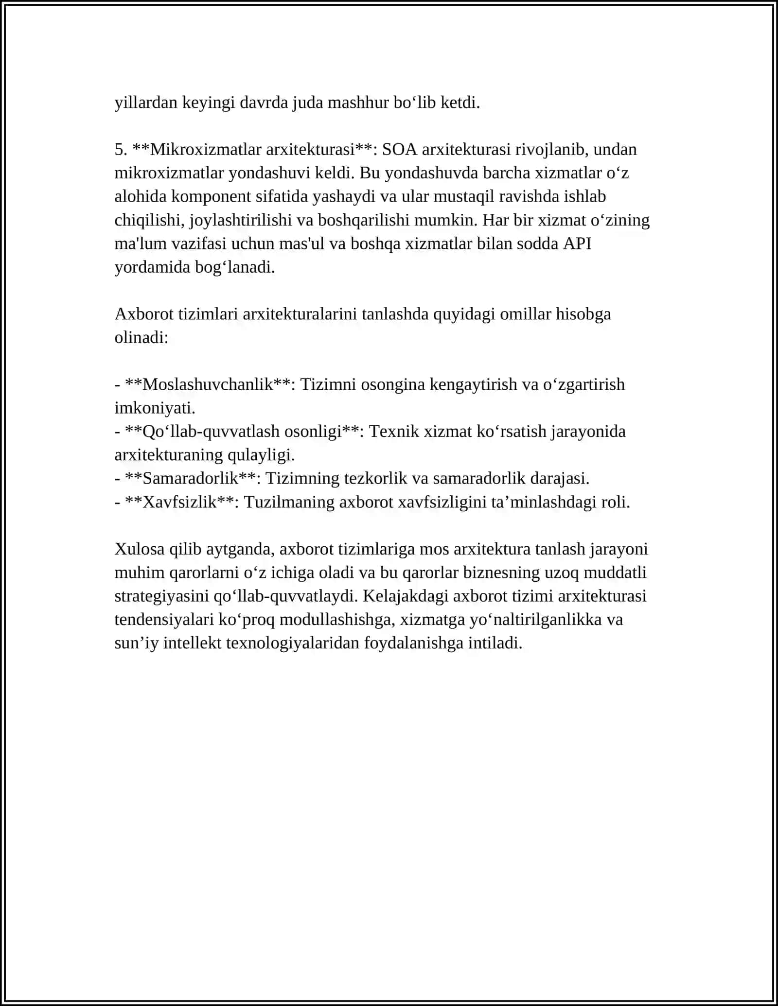Axborot Tizimlari Arxitekturasi 4