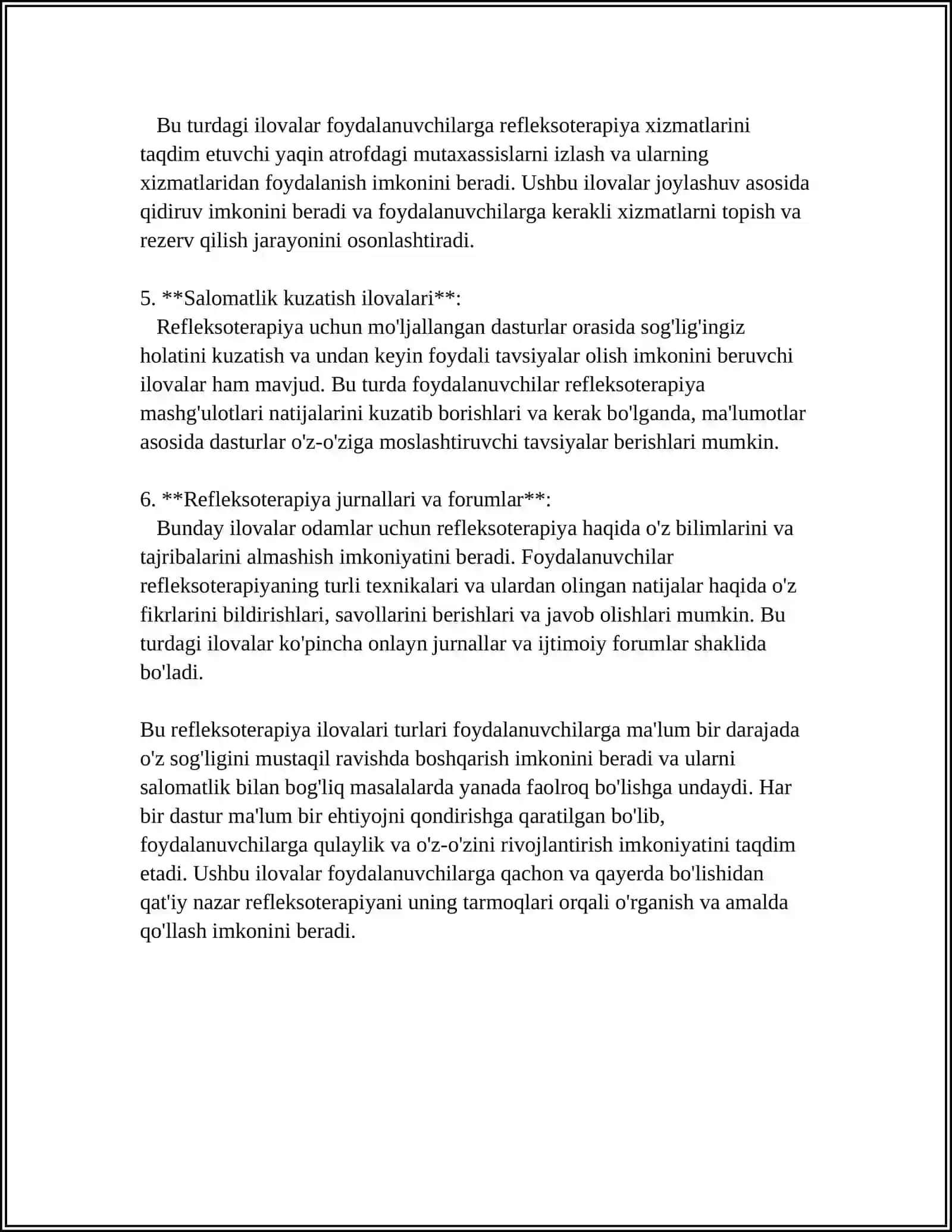INTERNET TARMOGʻIDA MAVJUD REFLEKSOTERAPIYAGA OID DASTURLAR 4