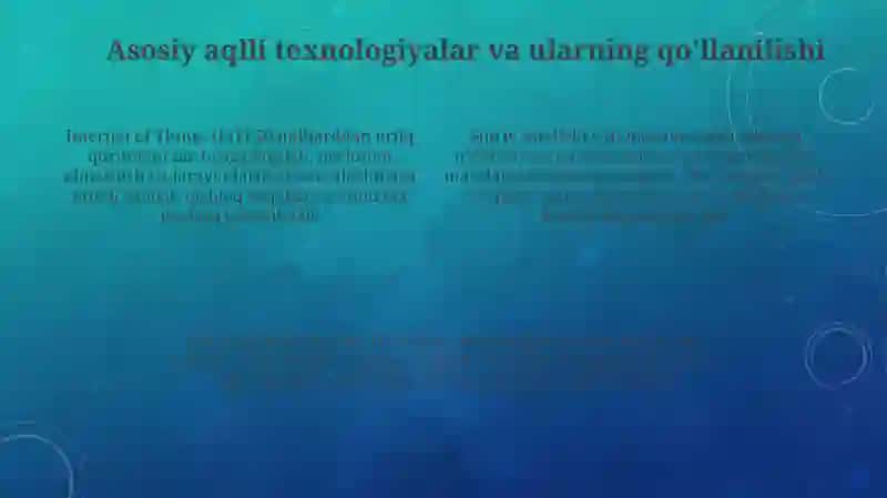 Aqlli texnologiyalar va ularning asosiy turlari 4