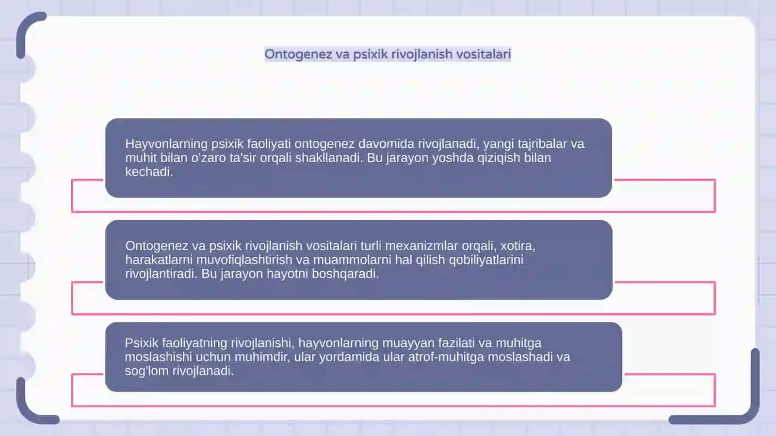 Hayvonlarning psixik faoliyatini ontogenezda rivojlanishi 4