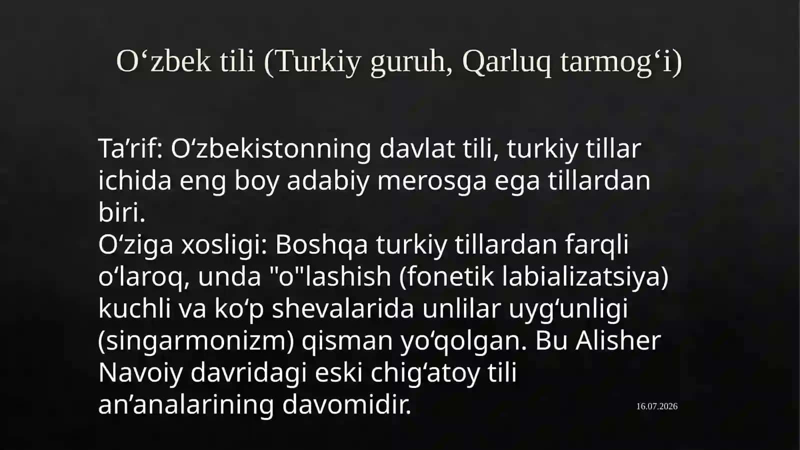 Oltoy Tillari Oilasi va Uning Tasnifi 4
