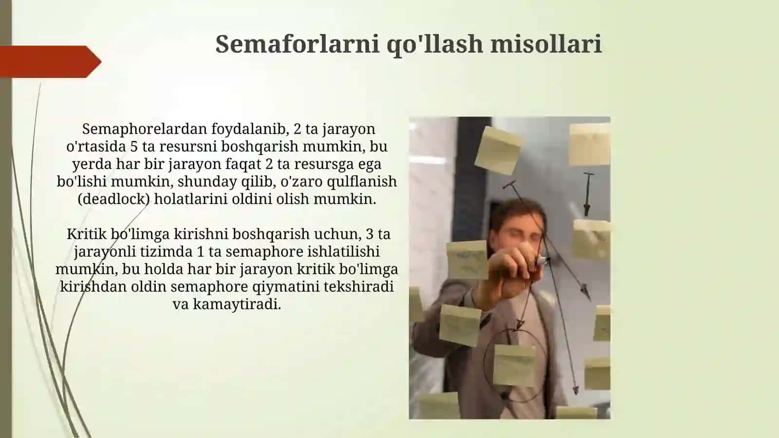 Jarayonlarni boshqarishda semaforlar 4