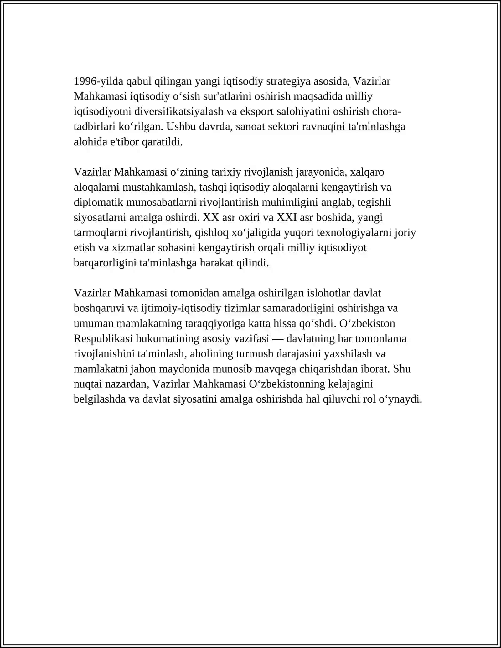 O‘zbekiston Respublikasi Vazirlar Mahkamasi 4