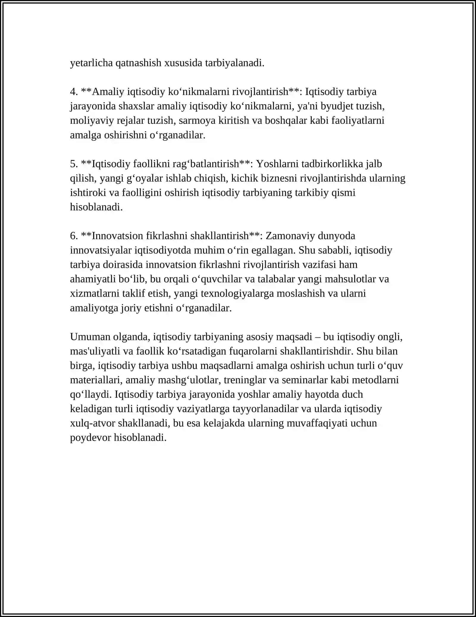 IQTISODIY TARBIYA 4