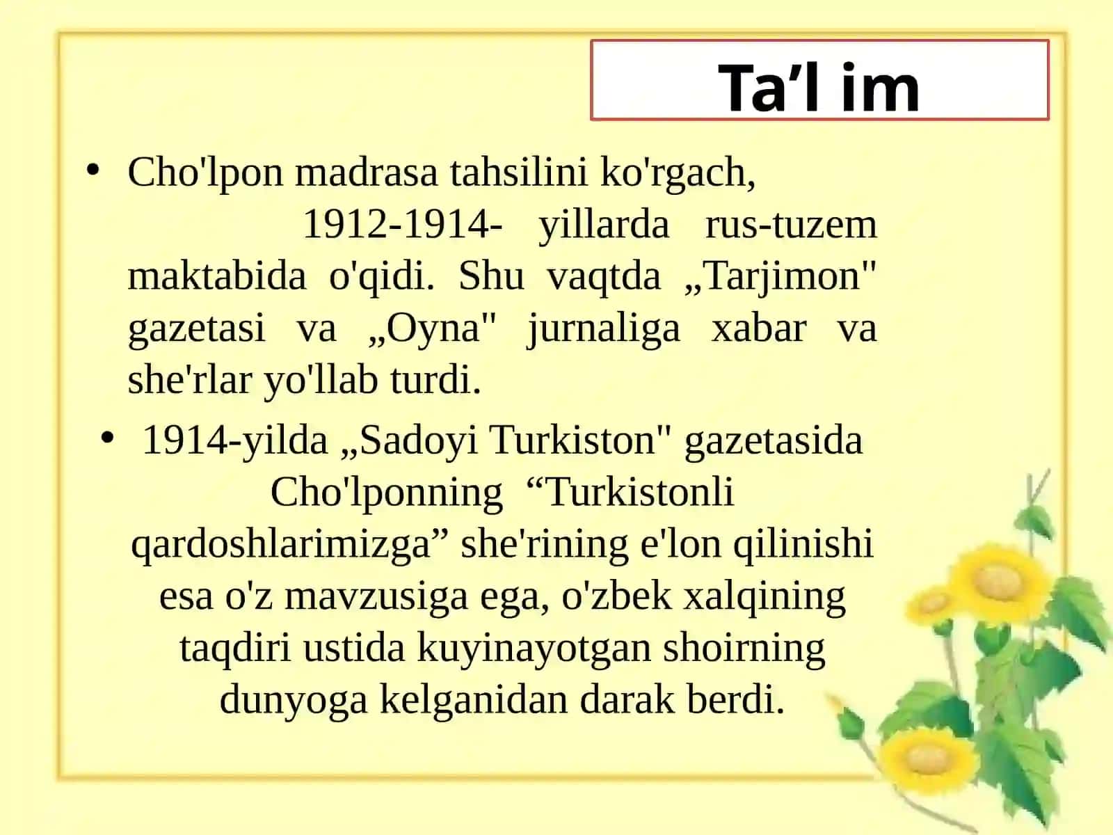 Abdulhamid Sulaymono`g`li Cho`lpon 4