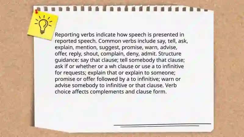 Reported speech 4