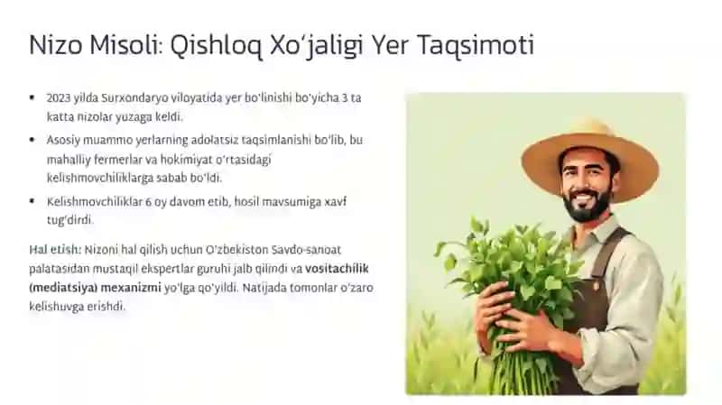 Xo'jalik nizolarini hal qilish 4