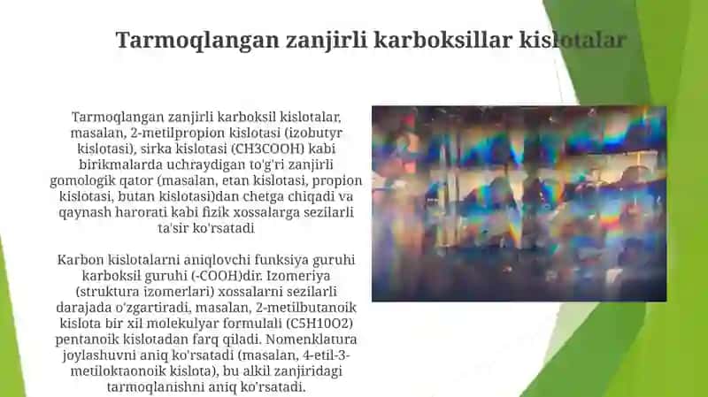 Karbon kislotalarga kirish va gomologik qatori 4