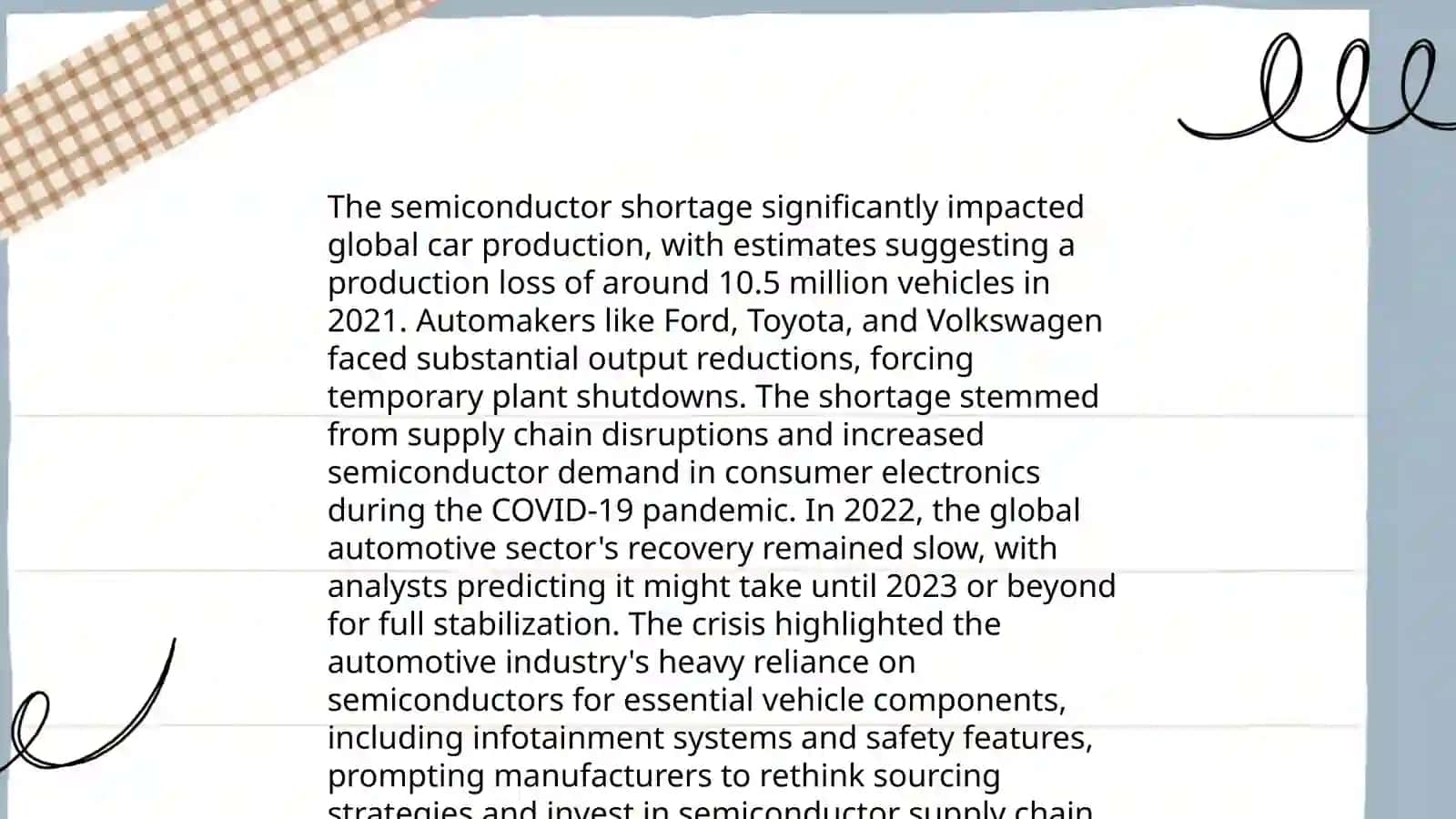 Global semiconductor shortage hurts the car industry 4
