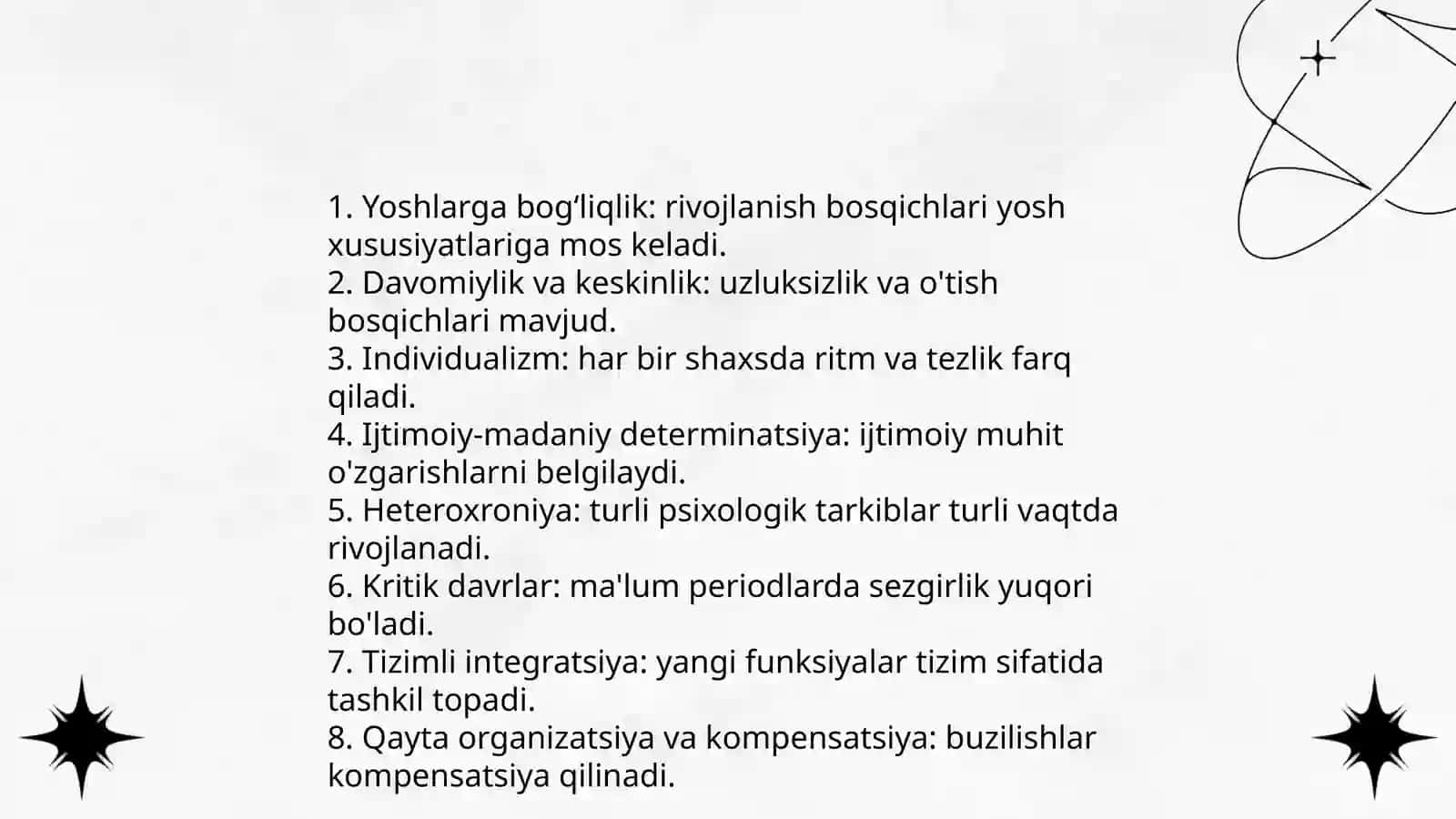 Psixologik rivojlanish va uni davrlashtirish muammolari 4