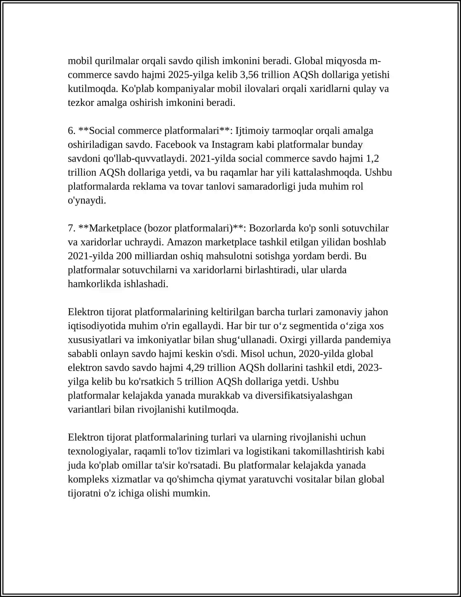 ELEKTRON SAVDONING RIVOJLANISH XUSUSIYATLARI 4