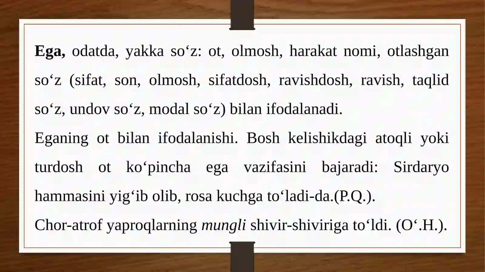 Ega va kesimning ifodalanishi 4