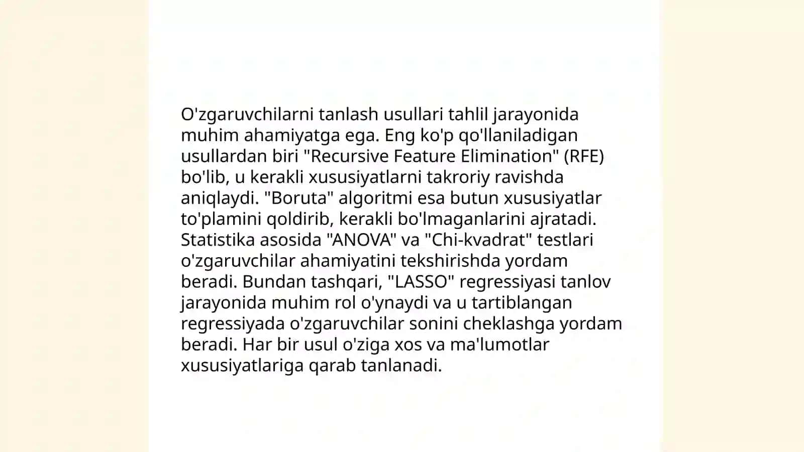 EKONOMETRIK MODELLARNI BAHOLASH 4