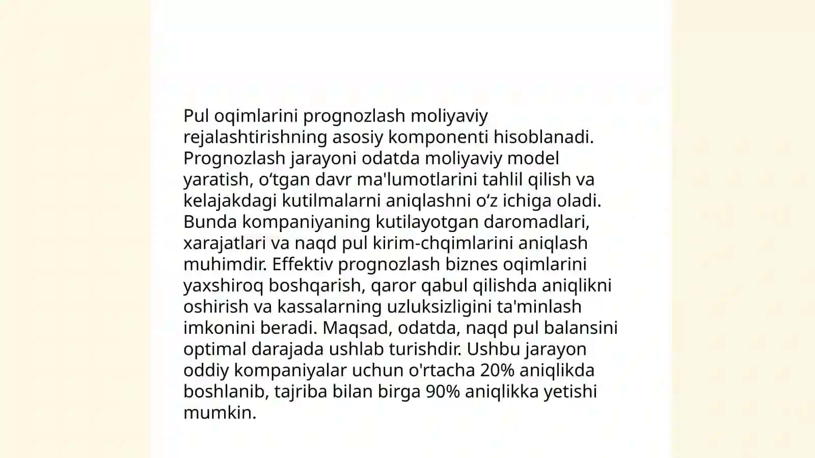 Pul oqimlari taxlili 4