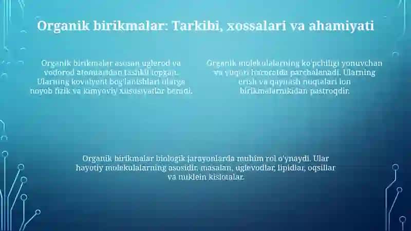 Organik olam 4