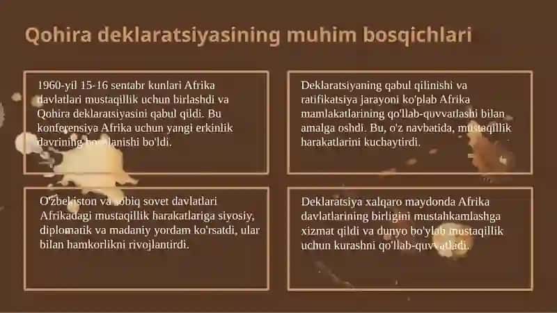 Qohira deklaratsiyasi tarixi va mazmuni 4