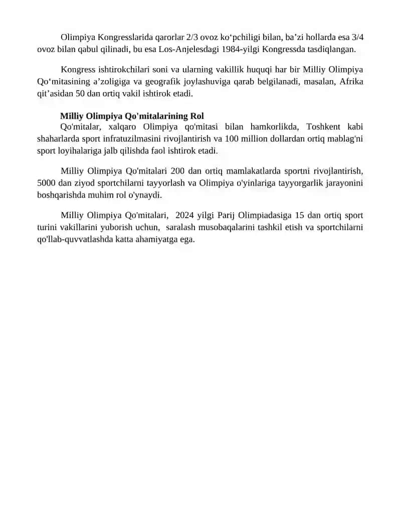 Olimpiya kongresslari va ularning ahamiyati 4
