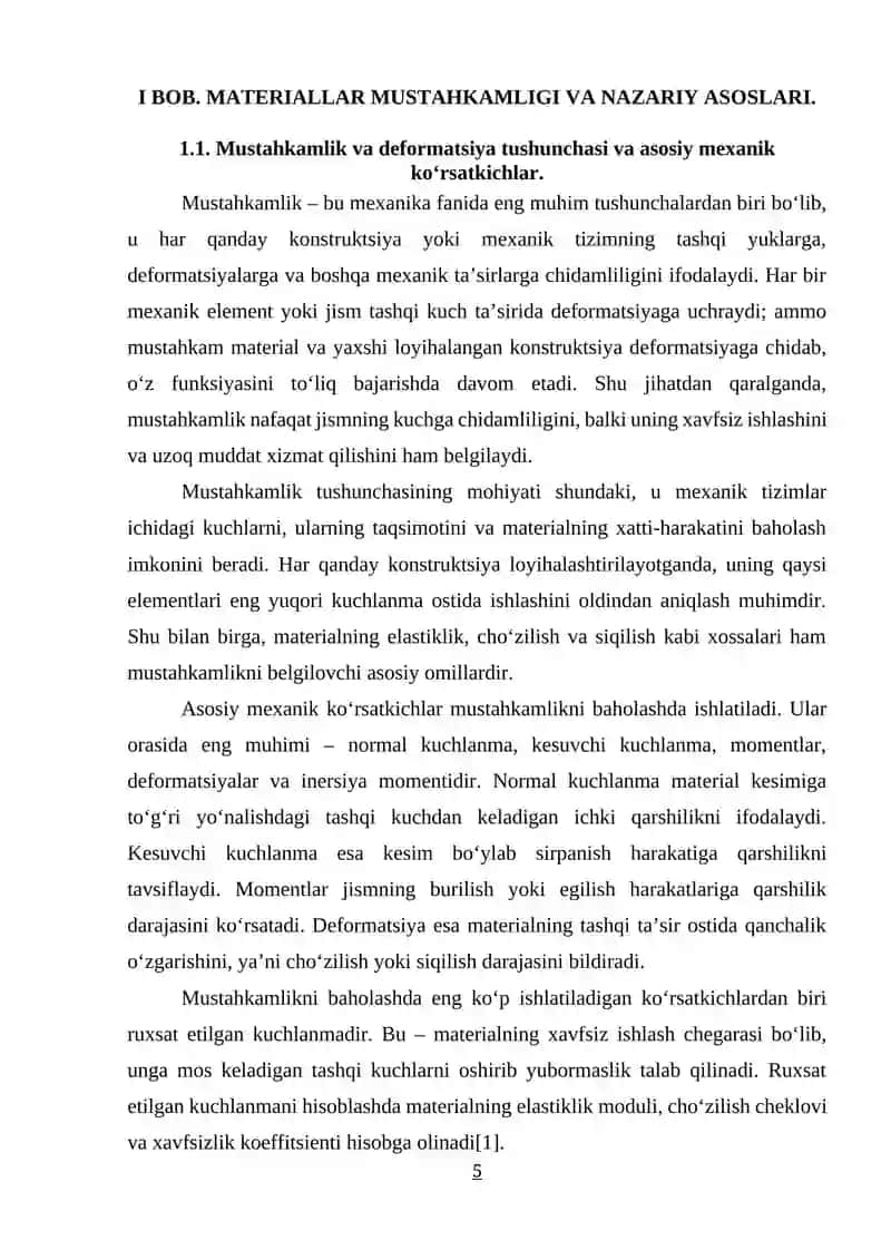 Materriallar deformatsiyasining tajriba asosida aniqlanishi 4