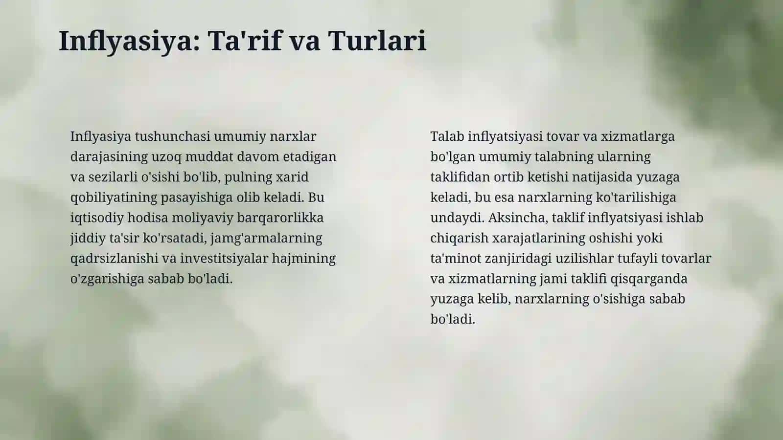 Pul va  inflyasiya 4
