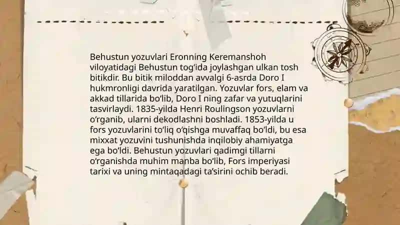 Avesto, Behustun, Persopoldagi yozuvlar 4