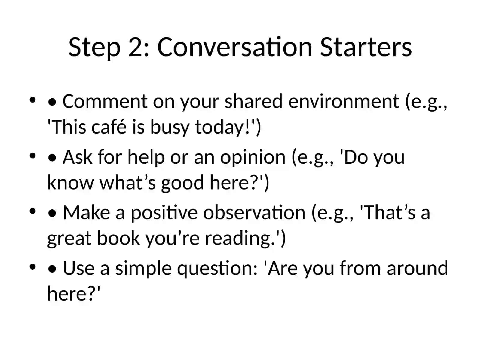 How to Start a Conversation with Strangers 4