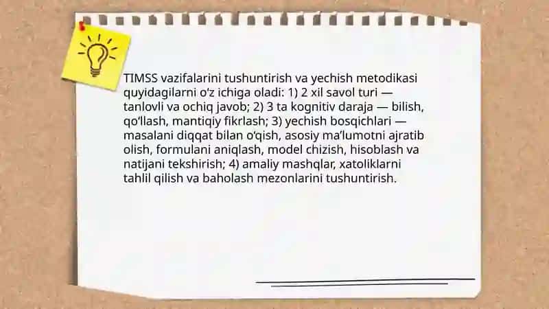 Toʻgarak va olimpiadada TIMSS 4
