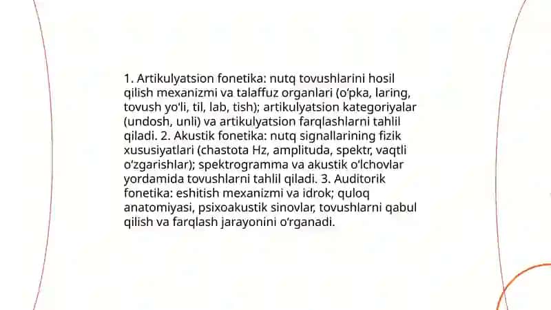 Fonetika. Fonetika haqida umumiy ma'lumot 4
