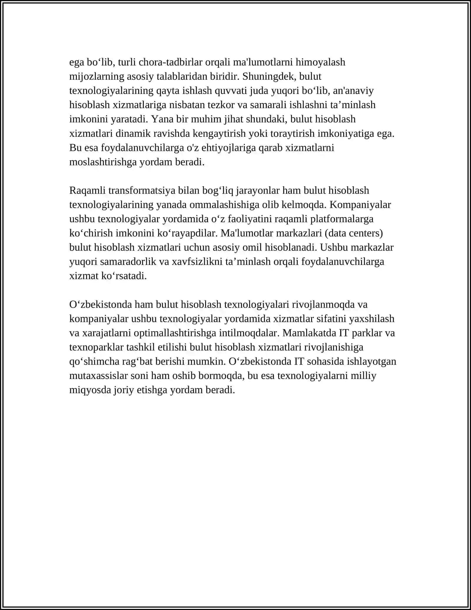 Bulut hisoblash texnologiyalari 4