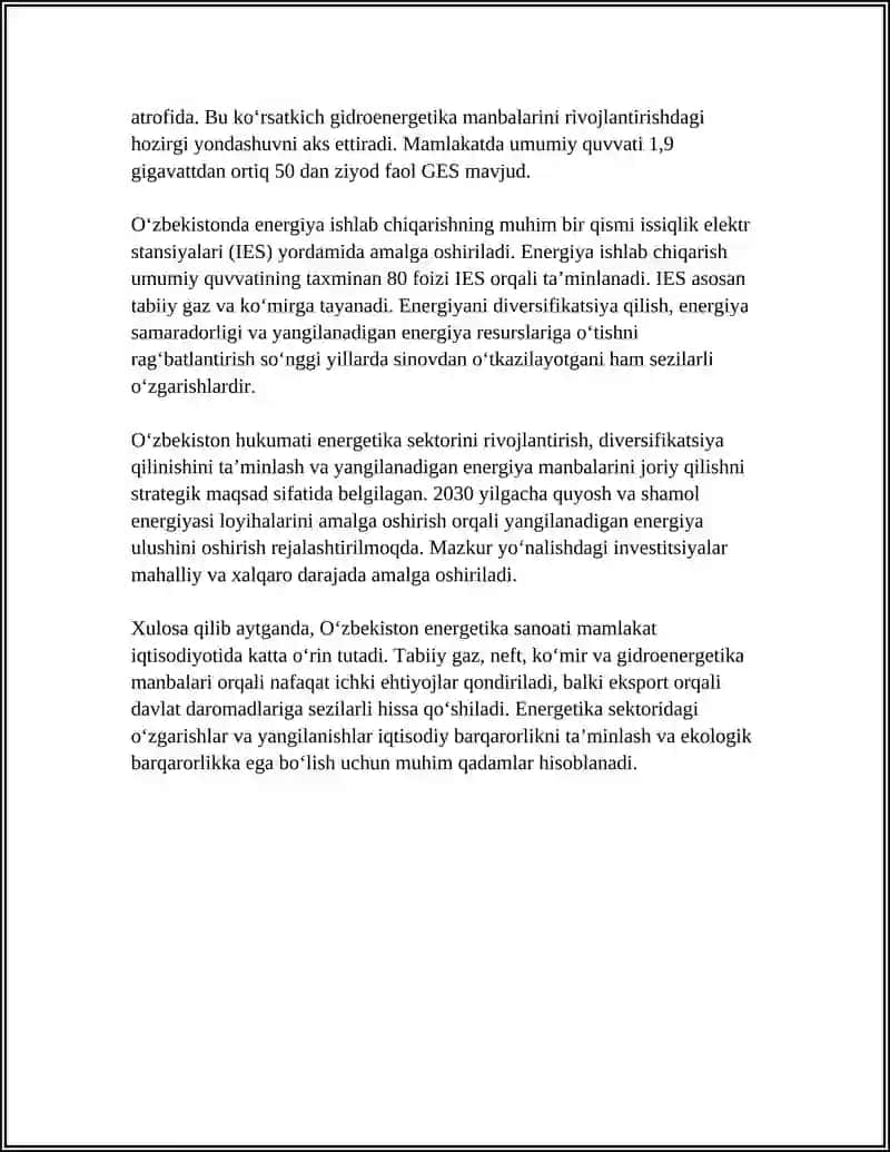 OʻZBEKISTONDA ENERGETIKANING OʻRNI 4